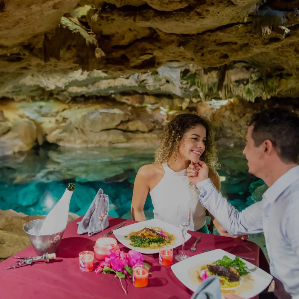 Dinner inside the Cenote Cavern